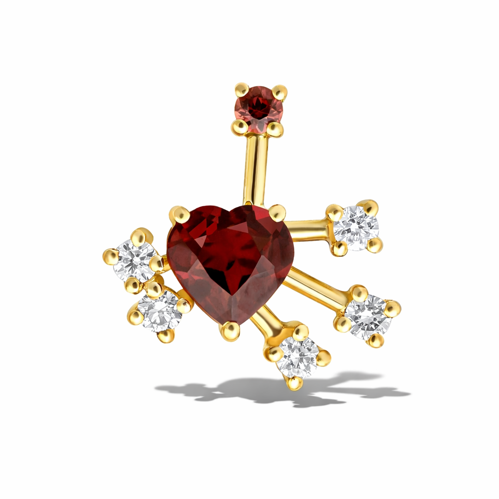 SPARKLING BLEEDING HEART EARING