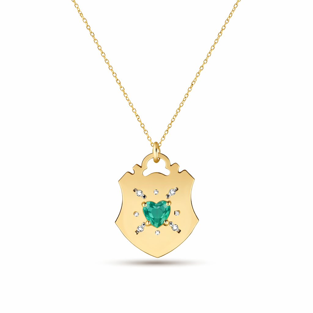 SHIELD HEART EMERALD