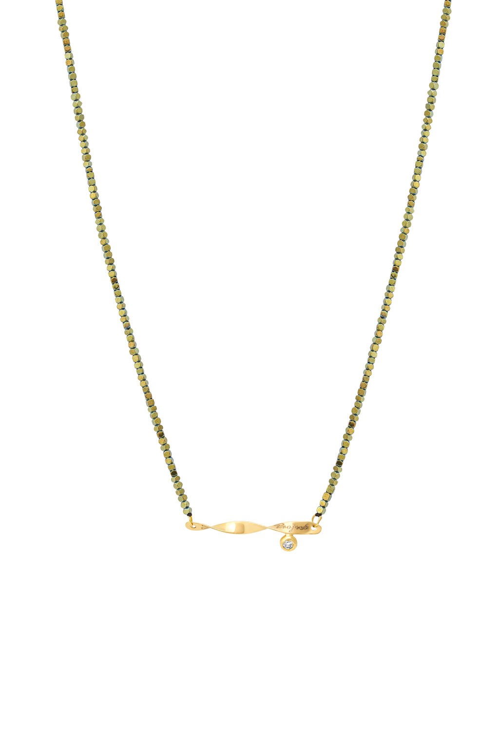 TWISTED BEADS DIAMOND CHOCKER
